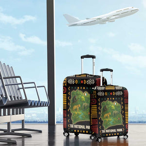 Ivory Coast Luggage Cover Tai National Park Wildlife Map - African Pride