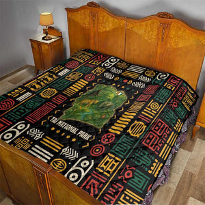 Ivory Coast Quilt Tai National Park Wildlife Map - African Pride