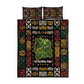 Ivory Coast Quilt Bed Set Tai National Park Wildlife Map - African Pride