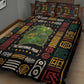 Ivory Coast Quilt Bed Set Tai National Park Wildlife Map - African Pride