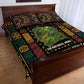 Ivory Coast Quilt Bed Set Tai National Park Wildlife Map - African Pride