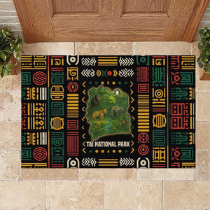 Ivory Coast Rubber Doormat Tai National Park Wildlife Map - African Pride
