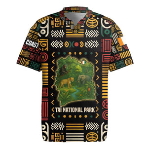 Ivory Coast Rugby Jersey Tai National Park Wildlife Map - African Pride