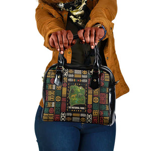 Ivory Coast Shoulder Handbag Tai National Park Wildlife Map - African Pride