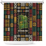 Ivory Coast Shower Curtain Tai National Park Wildlife Map - African Pride