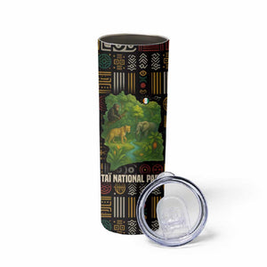 Ivory Coast Skinny Tumbler Tai National Park Wildlife Map - African Pride