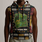 Ivory Coast Sleeveless Hoodie Tai National Park Wildlife Map - African Pride
