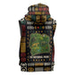 Ivory Coast Sleeveless Zip Hoodie Tai National Park Wildlife Map - African Pride