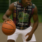 Ivory Coast Sleeveless Zip Hoodie Tai National Park Wildlife Map - African Pride