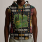 Ivory Coast Sleeveless Zip Hoodie Tai National Park Wildlife Map - African Pride