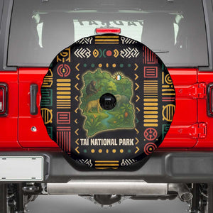 Ivory Coast Spare Tire Cover Tai National Park Wildlife Map - African Pride