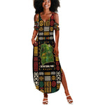 Ivory Coast Summer Maxi Dress Tai National Park Wildlife Map - African Pride