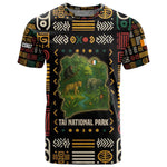 Ivory Coast T shirt Tai National Park Wildlife Map - African Pride