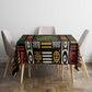 Ivory Coast Tablecloth Tai National Park Wildlife Map - African Pride