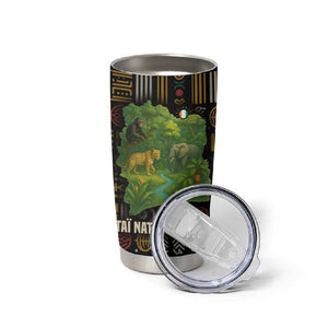 Ivory Coast Tumbler Cup Tai National Park Wildlife Map - African Pride