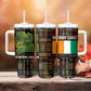 Ivory Coast Tumbler With Handle Tai National Park Wildlife Map - African Pride