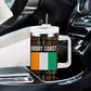Ivory Coast Tumbler With Handle Tai National Park Wildlife Map - African Pride