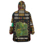 Ivory Coast Wearable Blanket Hoodie Tai National Park Wildlife Map - African Pride