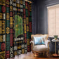 Ivory Coast Window Curtain Tai National Park Wildlife Map - African Pride