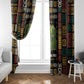 Ivory Coast Window Curtain Tai National Park Wildlife Map - African Pride