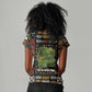 Ivory Coast Women V-Neck T-Shirt Tai National Park Wildlife Map - African Pride