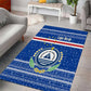 Cape Verde Christmas Area Rug Blue Festive Pattern Sailing Santa and National Emblem Motif - African Pride