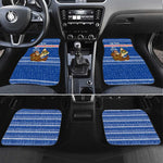 Cape Verde Christmas Car Mats Blue Festive Pattern Sailing Santa and National Emblem Motif - African Pride