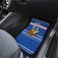 Cape Verde Christmas Car Mats Blue Festive Pattern Sailing Santa and National Emblem Motif - African Pride