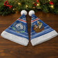 Cape Verde Christmas Santa Hat Blue Festive Pattern Sailing Santa and National Emblem Motif - African Pride