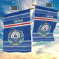 Cape Verde Christmas Garden Flag Blue Festive Pattern Sailing Santa and National Emblem Motif - African Pride