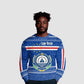 Cape Verde Christmas Ugly Christmas Sweater Blue Festive Pattern Sailing Santa and National Emblem Motif - African Pride