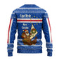 Cape Verde Christmas Ugly Christmas Sweater Blue Festive Pattern Sailing Santa and National Emblem Motif - African Pride