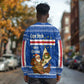Cape Verde Christmas Long Sleeve Shirt Blue Festive Pattern Sailing Santa and National Emblem Motif - African Pride