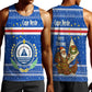Cape Verde Christmas Men Tank Top Blue Festive Pattern Sailing Santa and National Emblem Motif - African Pride