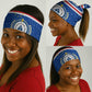 Cape Verde Christmas Neck Gaiter Blue Festive Pattern Sailing Santa and National Emblem Motif - African Pride