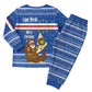Cape Verde Christmas Pajama Set Blue Festive Pattern Sailing Santa and National Emblem Motif - African Pride
