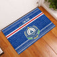 Cape Verde Christmas Rubber Doormat Blue Festive Pattern Sailing Santa and National Emblem Motif - African Pride