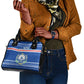 Cape Verde Christmas Shoulder Handbag Blue Festive Pattern Sailing Santa and National Emblem Motif - African Pride