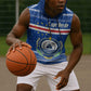 Cape Verde Christmas Sleeveless Hoodie Blue Festive Pattern Sailing Santa and National Emblem Motif - African Pride