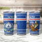 Cape Verde Christmas Tumbler Cup Blue Festive Pattern Sailing Santa and National Emblem Motif - African Pride
