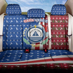 Cape Verde Christmas Back Car Seat Cover Festive Pattern Christmas Tree and National Emblem Motif - African Pride