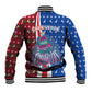 Cape Verde Christmas Baseball Jacket Festive Pattern Christmas Tree and National Emblem Motif - African Pride