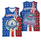 Cape Verde Christmas Basketball Jersey Festive Pattern Christmas Tree and National Emblem Motif - African Pride
