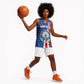 Cape Verde Christmas Basketball Jersey Festive Pattern Christmas Tree and National Emblem Motif - African Pride