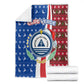 Cape Verde Christmas Blanket Festive Pattern Christmas Tree and National Emblem Motif - African Pride