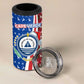 Cape Verde Christmas 4 in 1 Can Cooler Tumbler Festive Pattern Christmas Tree and National Emblem Motif - African Pride