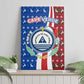 Cape Verde Christmas Canvas Wall Art Festive Pattern Christmas Tree and National Emblem Motif - African Pride