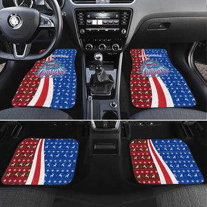Cape Verde Christmas Car Mats Festive Pattern Christmas Tree and National Emblem Motif - African Pride