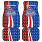 Cape Verde Christmas Car Mats Festive Pattern Christmas Tree and National Emblem Motif - African Pride