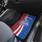 Cape Verde Christmas Car Mats Festive Pattern Christmas Tree and National Emblem Motif - African Pride